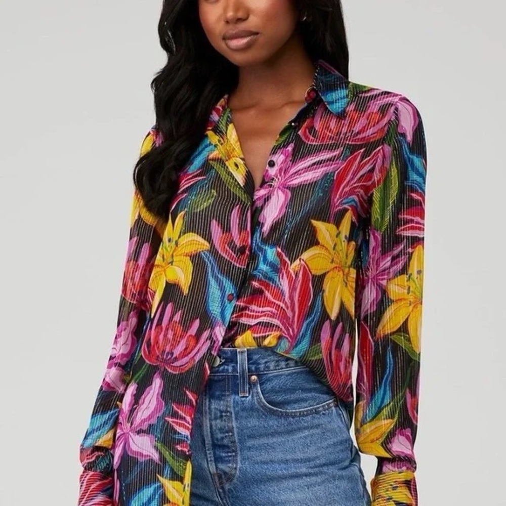 Rococo Sand Chris Shirt Floral Metallic 25298